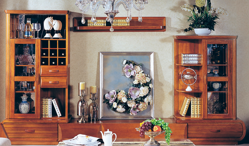 G6603组合厅柜+W9603L长茶几+Y9606单位沙发